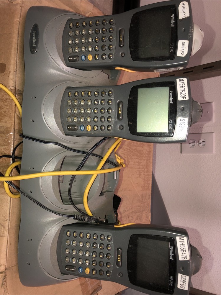 3 Symbol PDT 6100s and Charging station and connecting cable