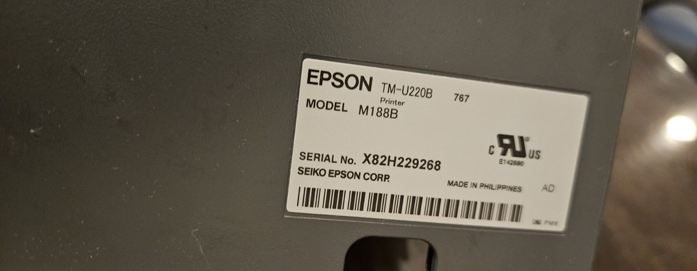 Epson TM-U220B POS Receipt Printer