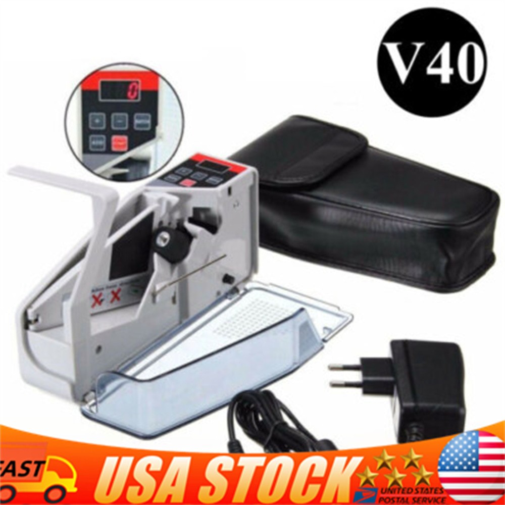 Mini Money Bill Cash Counter Bank Machine Currency Counting Counterfeit Detector