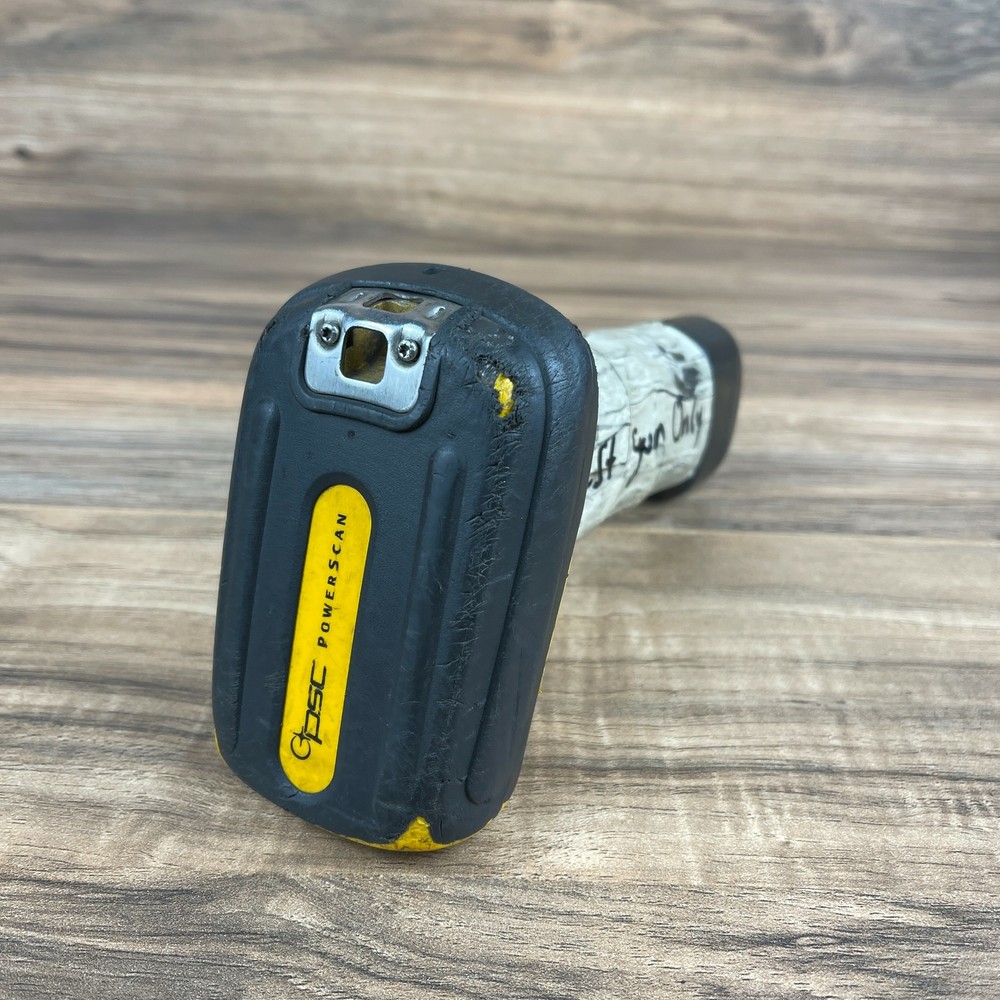 Powerscan Black & Yellow Handheld Barcode Scanner For Parts Untested