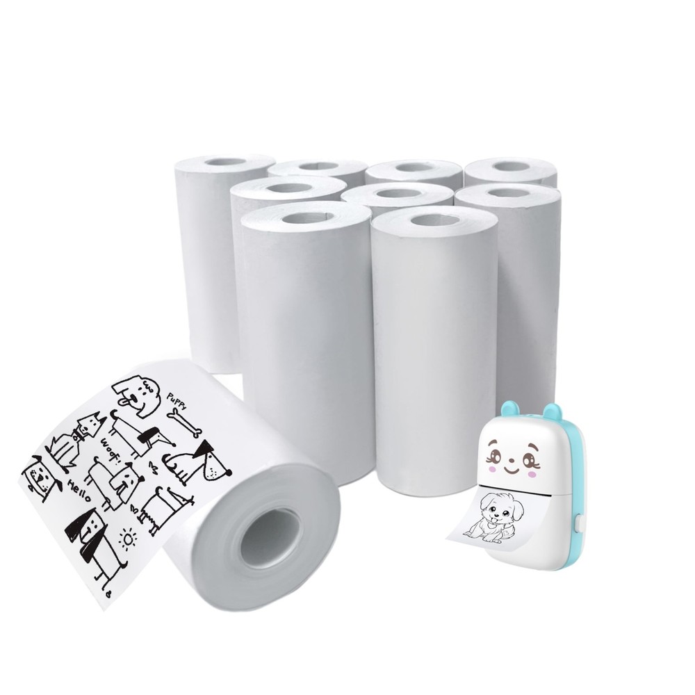 10 Rolls Thermal Paper, Glossy Thermal Printer Paper for Mini Portable Printe…
