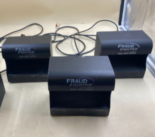 LOT OF 3 UVERITECH HD4X2-120A FRAUD FIGHTER UV-16 COUNTERFEIT MONEY DETECTION