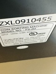 Royal Sovereign FS-2D Electric Digital Coin Sorter 2 Row,