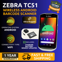 ✅Zebra TC51 Wireless Android 2D/1D/QR Code Barcode Scanner, 1-YEAR WARRANTY!🔥⭐