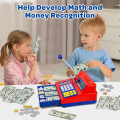 Calculator Cash Register Toy Gift for Kids Age 3, 4, 5, 6, 7, 8+ Year Old, 103 P