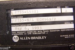NEW ALLEN BRADLEY 2755-L5RX1 ENHANCED MEDIUM SPEED SCANNER