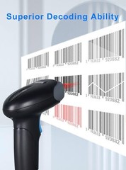 1D 2D QR Barcode Scanner Wireless Handheld Cordless Bar Codes Reader with 200…