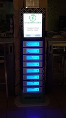 8-Locker commercial Phone Charging Station with qr code – advertising screen