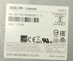 Star TSP654II Thermal Receipt Printer, USB, Auto Cutter (TSP650ii) | Tested