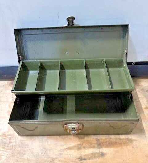 Vintage Tiered Tray Cash Box No Key