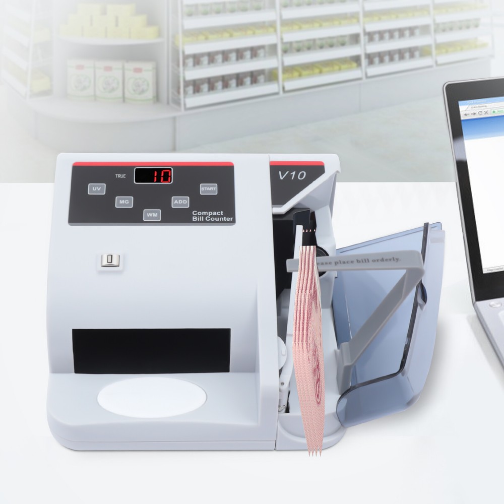 Portable Money Bill Counter Counting Machine with UV/MG/WM Counterfeit Detection