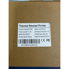 Milestone 80mm Thermal POS Receipt Printer Bundle w/ 10 Paper Rolls USB Ethernet