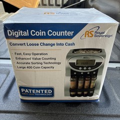 Royal Sovereign FS-2D Coin Counter 2 Row Digital Display W/ Tubes – TESTED Works
