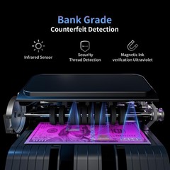 Aneken N60 Mixed Denomination Money Counter Machine, Value Counting, UV/MG/IR…