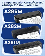 4 PCS QuickDry Thermal Printer Paper 8.5×11 Inch Fits A285M A282M A281M