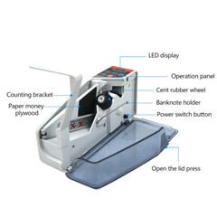 Money Counter Machine Currency Cash Bank Counterfeit Detector Cash Counting new