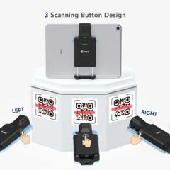 1D 2D Back Clip Bluetooth Barcode Scanner fit for iPad Tablet iPhone Phone Used