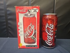 NEW Coca-Cola Motorized Coin Sorter Light Up Can Shaped W/ Box