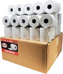 (50 Rolls) 3 1/8 x 230 Thermal Paper Receipt Rolls