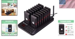 Long Range Restaurant Pager System 16 Pagers 984ft Standby Time 20 Hours