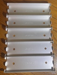Lot of 5 MMF Industries Silver Aluminum Rolled $1 Dollar Coin Trays Holds $200