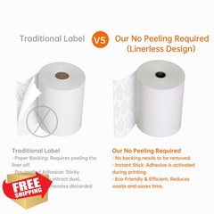 Televenture 3 rolls sticky receipt paper