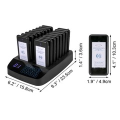 Uimoso Restaurant Pager Paging System 16Coasters Wireless Pagers for Restaurants