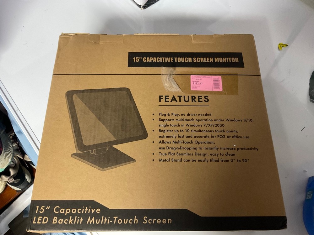NEW ECRS 15″ Capacitive Multi-Touch POS Monitor for Retail Kiosk Restaurant Bar