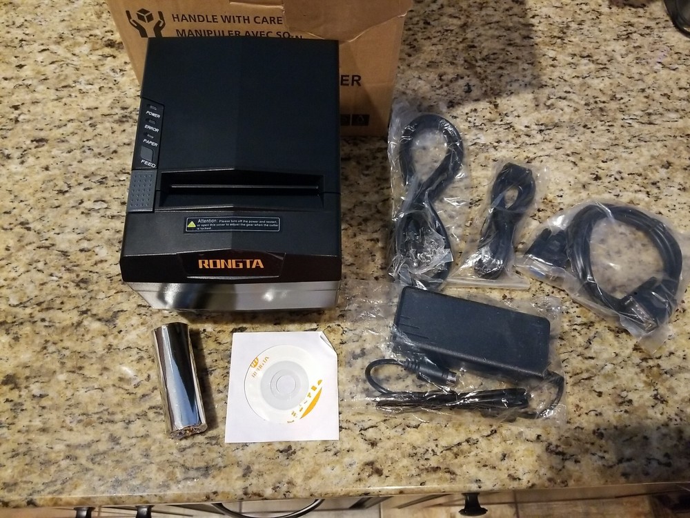 Rongta POS Printer, 80mm USB Thermal Receipt Printer Restaurant, Business RP327