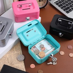 4 Pieces Small Money Box with Lock and Slot 4.5 x 3.3 x 2 Inch Metal Cash Box…