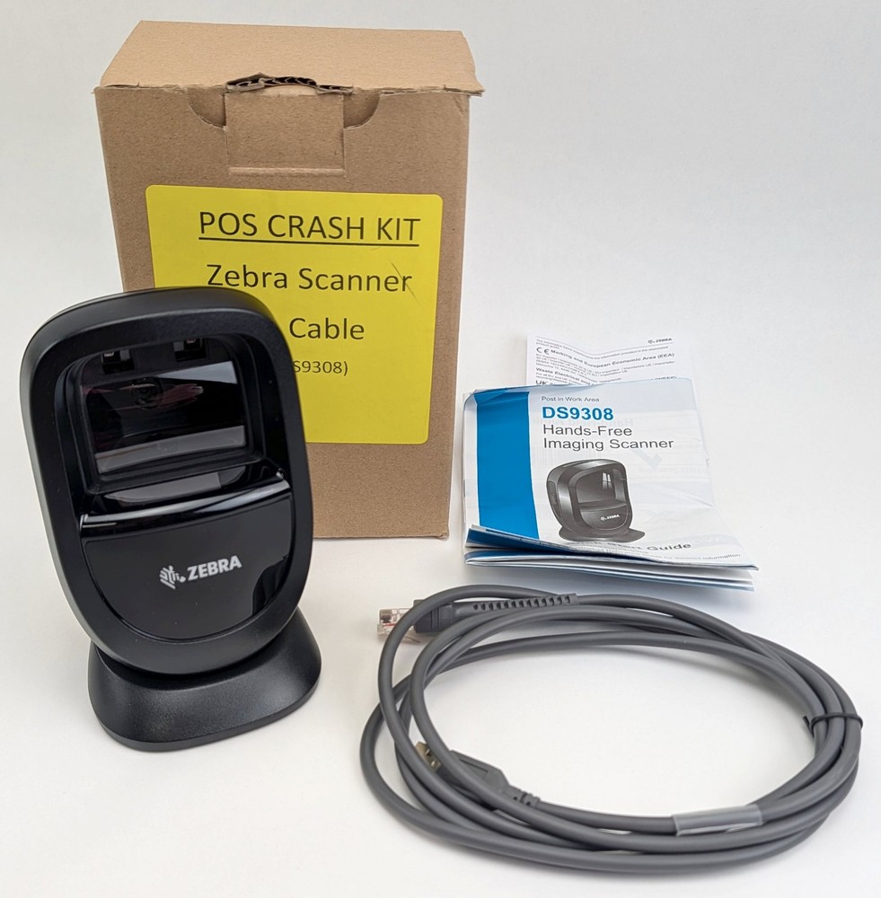 New Zebra DS9308 Hands-Free Barcode Scanner 1D 2D USB POS Point of Sale w/ Cable