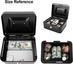 Medium Portable Lock Box with Cash Tray – Secure Your Valuables Effortlessly
