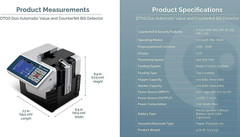 AccuBANKER D700 Currency Counting 8Point Counterfeit Detector USD EUR. BATT incl