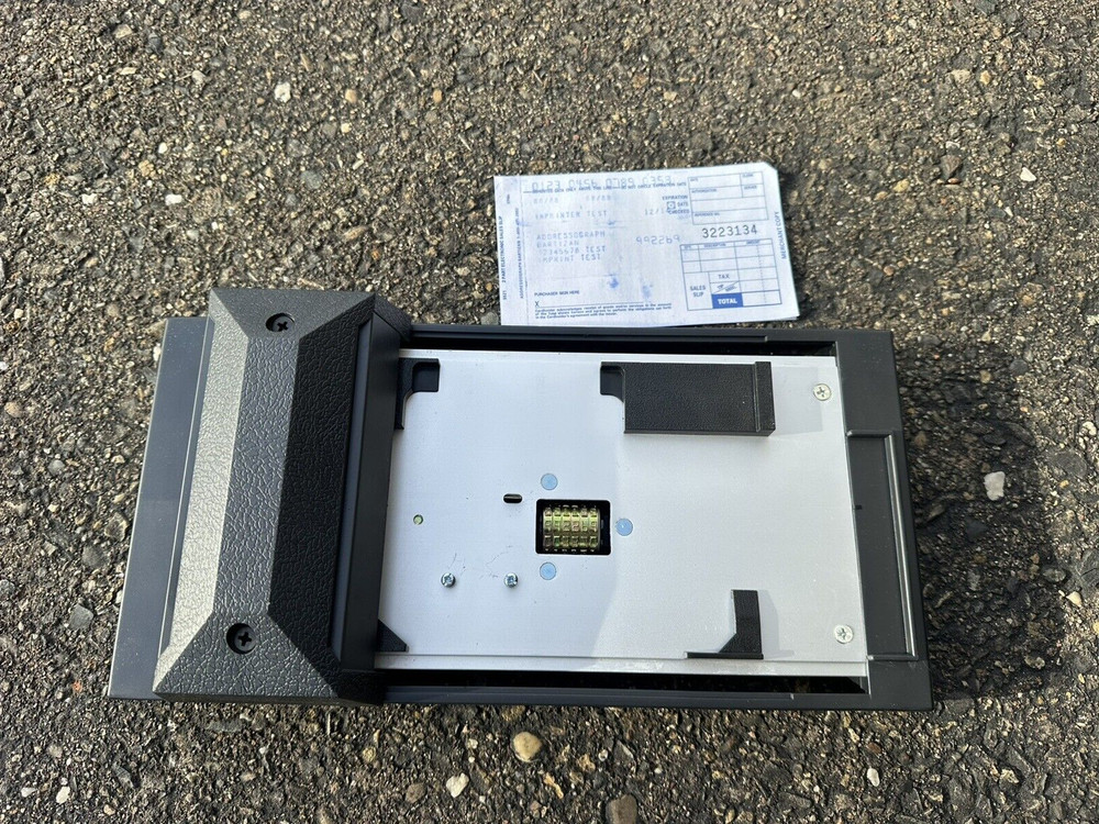 Addressograph Bartizan Flatbed Model 2011 Credit Card Imprinter Manual Slider