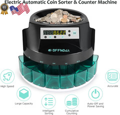Electric Automatic Coin Sorter & Change Counter Machine Coins up to 300 Coins