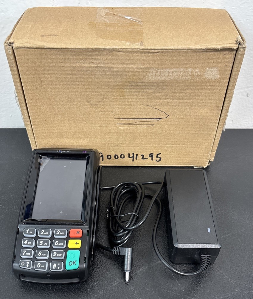 Dejavoo Z9 VEGA3000 Black 3.5″ LCD POS Credit Card Terminal Untested