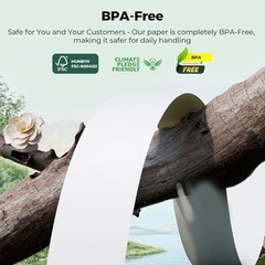 30 Rolls Thermal Receipt Paper 3 1/8″ x 230ft for POS Printers BPA Free, Compati