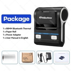 3 inch 80mm Thermal Printer Wireless Bluetooth Android iOS Mini Portable Receipt