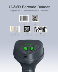 Inateck Wireless Barcode Scanner 2D, QR Code, 2600 mAh Battery, with Smart Base