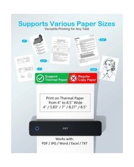 PRT Inkless Portable Printer for Travel, Wireless Thermal Printer Support 8.5…