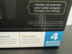 The Black Series 4-Barrel Automatic Coin Sorter Black with Coin Sleeves