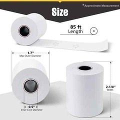 BPA-Free Thermal Paper Rolls 2 1/4″x85′ – 50 Rolls POS Cash Register Compatible