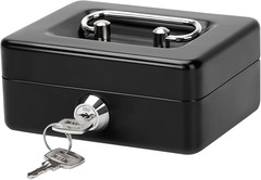X-Small Cash Box with Lock – Money Saving Box for Cash Coins, Small Lock Box for