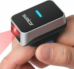 Sumicor Barcode Scanner 2D Bluetooth Ring Finger Wireless Barcode…