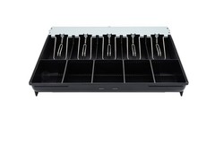 SAM4s 16 Inch POS Cash Drawer Black Metal Key Control Portable Cash Box
