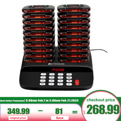 Retekess TD183 Restaurant Pager System Guest Queuing 20 Buzzers Food Truck Club
