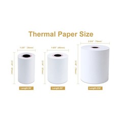 OausTect 2 1/4 x 85 Thermal Paper Rolls, Thermal Receipt Printer Paper for Credi