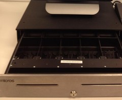 Micros POS 18″ x 16 -3/4″ Electronic Cash Drawer w/ Cash Till JD030-7C-BL1816-C