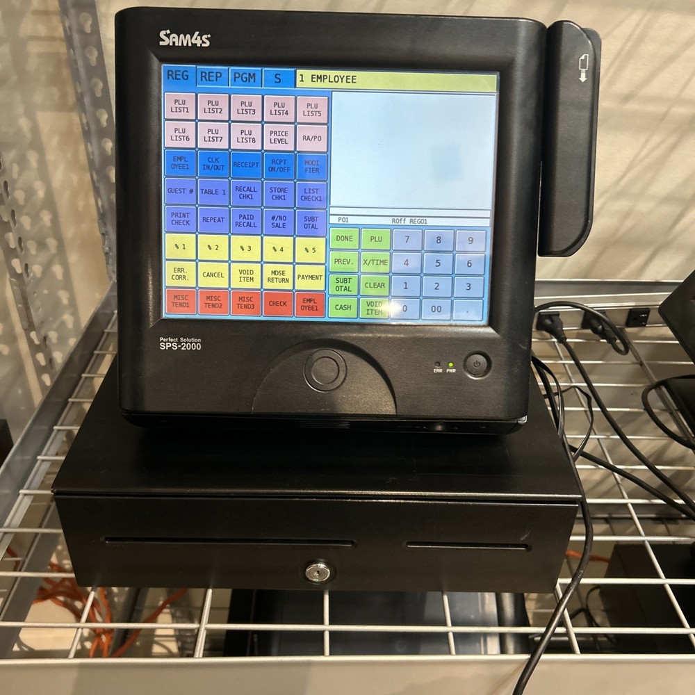 Sam4s SPS-2000 POS Touch Screen Cash Register POS System And Cash Drawer