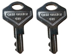 010 Key for Drawers with 010R/010L Locks – Compatible with POS Registers, Chrome